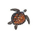 Porcelain Mosaic Sea Turtle Brown | 24"x24" | PORC-BT10-24