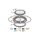 AquaStar 9" Square Vented Riser Ring | Screws for WAV9xx SUN9xxx Retrofits Light Grey | 9RR103