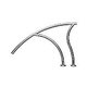 SR Smith Designer Series Deck to Deck Return Stair Rail | 1.90" x .065" Thickness 304 Stainless Steel | DR-D3D50065