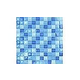 Artistry In Mosaics Crystal Series - Turquoise Cobalt Blue Blend Glass Tile | 1" x 1" | GC82323B3