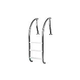 SR Smith Designer Series 3 Step Ladder With White High Impact Plastic Treads | 1.90" x .065" Thickness 304 Stainless Steel | DR-L3065P-W