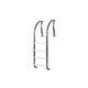 Inter-Fab Designer Series Deck Top Mounted 4 Step Ladder Flanged With White High Impact Plastic Treads | 1.90" x .065" Thickness Thermo Plastic Coated Tan | DR-L4065P-W-FL-TPC-T