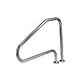Inter-Fab Deck Top Mounted D4D 4 Bend Flanged Stair Rail | 1.90"? x .049"? Thickness Powder Coated Black | D4D049-FL-2