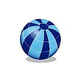 Artistry In Mosaics Beach Ball Blue with Shadow Mosaic | 14" | BBSBLUM
