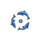 Artistry In Mosaics Dolphin Group with Blue Ball - Small Mosaic | 42" x 42" | DOLGRPS-BL