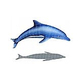 Artistry In Mosaics Dolphin in the Sun with Shadow Mosaic | A - 31" x 42" | DISBLUA