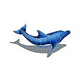 Artistry In Mosaics Dolphin Right with Shadow Mosaic | Medium - 22" x 40" | DSHBLURM