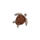 Artistry In Mosaics Loggerhead Turtle Brown Mosaic | Small - 8" x 8" | TLOBROS