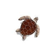 Artistry In Mosaics Loggerhead Turtle Brown with Shadow Mosaic | Medium - 16" x 15" | TLSBROM