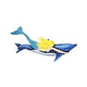 Artistry In Mosaics Mermaid with Dolphin Mosaic | 31" x 60" | MDOBLUL