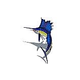 Artistry In Mosaics Sailfish Left with Shadow Mosaic | Large - 60" x 42" | SSHBLULL