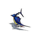 Artistry In Mosaics Sailfish Right with Shadow Mosaic | Large - 56" x 49" | SSHBLURL