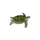 Artistry In Mosaics Sea Turtle Green with Shadow Mosaic | Small - 16" x 23" | SESGRERS