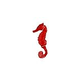 Artistry In Mosaics Seahorse Mosaic | Red - 6" | SHOREDB