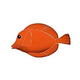 Artistry In Mosaics Tang Fish Mosaic | Orange - 4" x 7" | TANGORAS