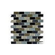Artistry In Mosaics Crystal Series - Black Charcoal Gray Taupe Blend Glass Tile | 1" x 2" | GC82348K1