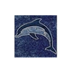 National Pool Tile Bermuda 6x6 Dolphin Deco | Blue Cobalt | CLD-BL-DL1