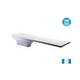 Inter-Fab La Mesa Base with Duro-Beam aquaBoard™ Board Complete | 6' Blue with White Top Tread and White Base | DB6BW-LAM6