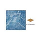 National Pool Tile Blue Seas 6x6 Single Bullnose Tile | Light Blue | SEA-LIGHT SBN