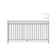 Saftron 2400 Series Pool Fencing | 48"H x 8' W Sections | White | FS-2400-4896-W