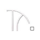 Saftron Triton Series Return to Deck Mounted Handrail | .25" Thickness 1.90" OD | 30"W x 36"H | White | TRTD-130-W