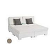 Ledge Lounger Signature Collection Sectional | 4 Piece Sun Chair White Base | Taupe Standard Fabric Cushion | LL-SG-S-4PSC-SET-W-STD-4648