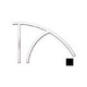 Saftron Triton Series Return to Deck Mounted Handrail | .25" Thickness 1.90" OD | 44"W x 36"H | Black | TRTD-144-BK