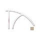Saftron Triton Series Return to Deck Mounted Handrail | .25" Thickness 1.90" OD | 44"W x 36"H | Taupe | TRTD-144-T