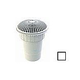 AquaStar 10" Round MoFlow Suction Outlet Cover | with 6" Socket Deep PVC Sump | White | 10MF101F