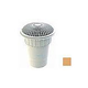 AquaStar 10" Round MoFlow Suction Outlet Cover | with 6" Socket Deep PVC Sump | Tan | 10MF108F