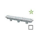 AquaStar 32" Channel Drain with 3 Port Sump/Flat Grate Anti-entrapment Suction Outlet Cover for Fiberglass (VGB Series) | White | 32CDFLFG101
