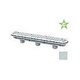 AquaStar 32" Channel Drain with 3 Port Sump/Flat Grate Anti-entrapment Suction Outlet Cover for Fiberglass (VGB Series) | Light Gray | 32CDFLFG103