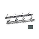 AquaStar 32" Channel Drain Frame Only with Screws and Dog Bones | Dark Gray | 32CDFR105