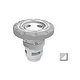 AquaStar Aqua Thunder Spa Jet Barret with Therapeutic Spinner | Light Gray WAVE Logo and White Overmold | ATBTS0301A-7