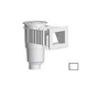 AquaStar Flow Star Standard Skimmer with Narrow 9" Deep Throat Float Assembly Basket Lid and Adjustable Collar with 4" Socket Sump for Vinyl | White | SKRVFL3N101D