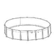 Azor 12' Round Above Ground Pool Sub-Assembly Only with Skimmer | 54" Wall | PAZOFAL-1254RRRRRRI10-TS