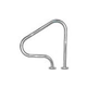 Inter-Fab Deck Top Mounted G3D Figure 4 Grab Rail  Single | 1.90" x .049" Thickness Thermo Plastic Coated Gray | G3D049-FL-SINGLE-TPC-G