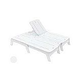Ledge Lounger Mainstay Collection Double Chaise | White | LL-MS-DBC-WH
