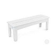 Ledge Lounger Mainstay Collection Outdoor 25" Dining Bench | White | LL-MS-DB25-WH