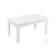 Ledge Lounger Mainstay Collection Rectangular Outdoor Dining Table | 75" x 36" | White | LL-MS-DT-75RT-WH