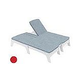 Ledge Lounger Mainstay Collection Outdoor Double Chaise Cushion | Premium 1 Jockey Red | LL-MS-DBC-C-P1-4603