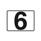 Inlays 4" x 6" Plastic Stickon Depth Marker | 6 Smooth | P411060