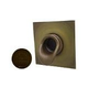 Black Oak Foundry Short Scupper with Square Backplate | Antique Brass / Bronze Finish | S65-AB