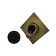 Black Oak Foundry Short Scupper with Diamond Backplate | Almost Black Finish | S65-BLK | S69-BLK Diamond