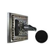 Black Oak Foundry Square Apollo Backplate with Oak Leaf Scupper | Almost Black Finish | S53-BLK