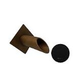Black Oak Foundry 1.5" Deco Wall Scupper with Diamond Backplate | Almost Black Finish | S911-BLK