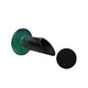 Black Oak Foundry 1.5" Deco Wall Scupper with Round Backplate | Almost Black Finish | S901-BLK