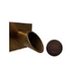 Black Oak Foundry 2.5" Deco Wall Scupper with Square Backplate | Distressed Copper Finish | S923-DC