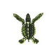 Porcelain Mosaic Turtle Green | Baby 5"x5" | PORC-ST20A