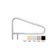 Saftron Cross Braced Return to Deck Mounted 3-Bend Above Water Handrail | .25" Thickness 1.90" OD | 52"W x 32"H | White | CBRTD-352-W